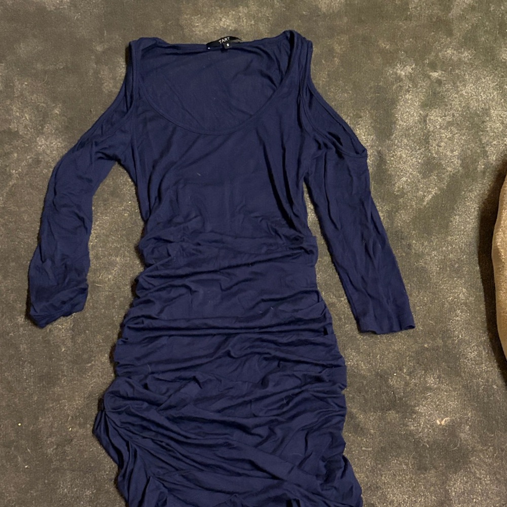 Tart Navy Cold Shoulder Dress